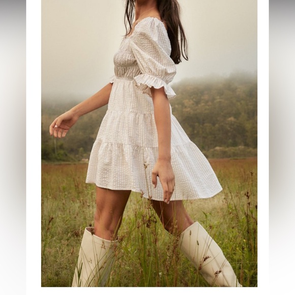 MINKPINK LUNE MINI DRESS - WHITE / BEIGE
  Regular Price $139.00(NWOT) New - Picture 1 of 6